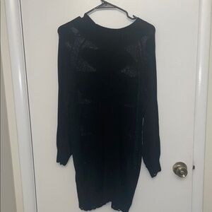 Disturbia black sweater semi sheer UK8 US4